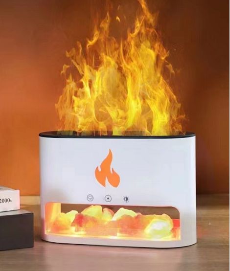 Blaze Aromadiffuser mit Himalaya-Salzkammer und Flammeneffekt