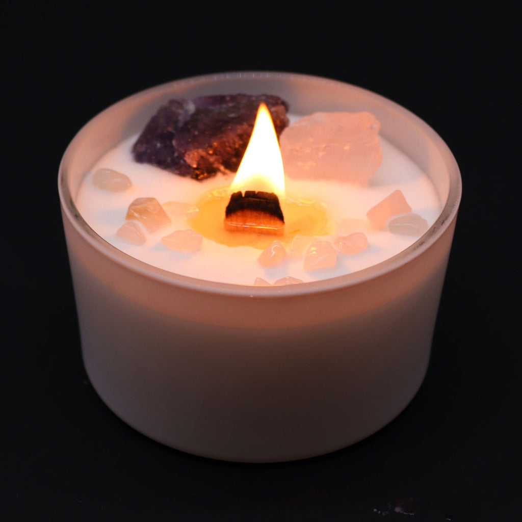 Chakra-Kristallkerze - Stirnchakra für Intuition & Klarheit