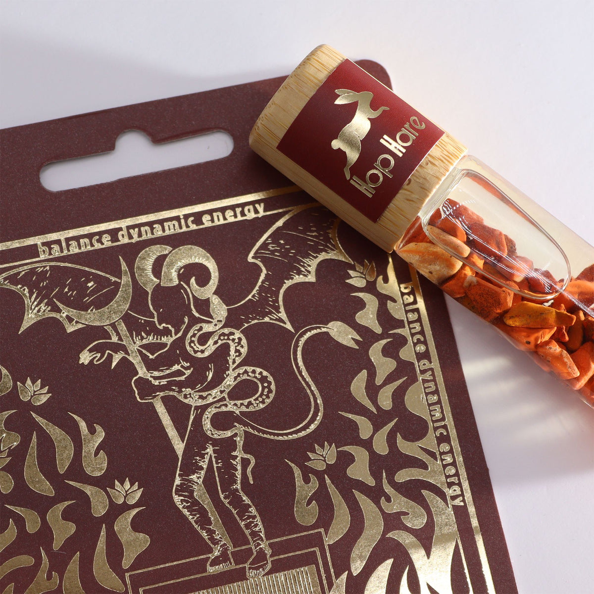 Tarot Roll-On "The Devil" – äth. Öle & Roter Jaspis für Balance