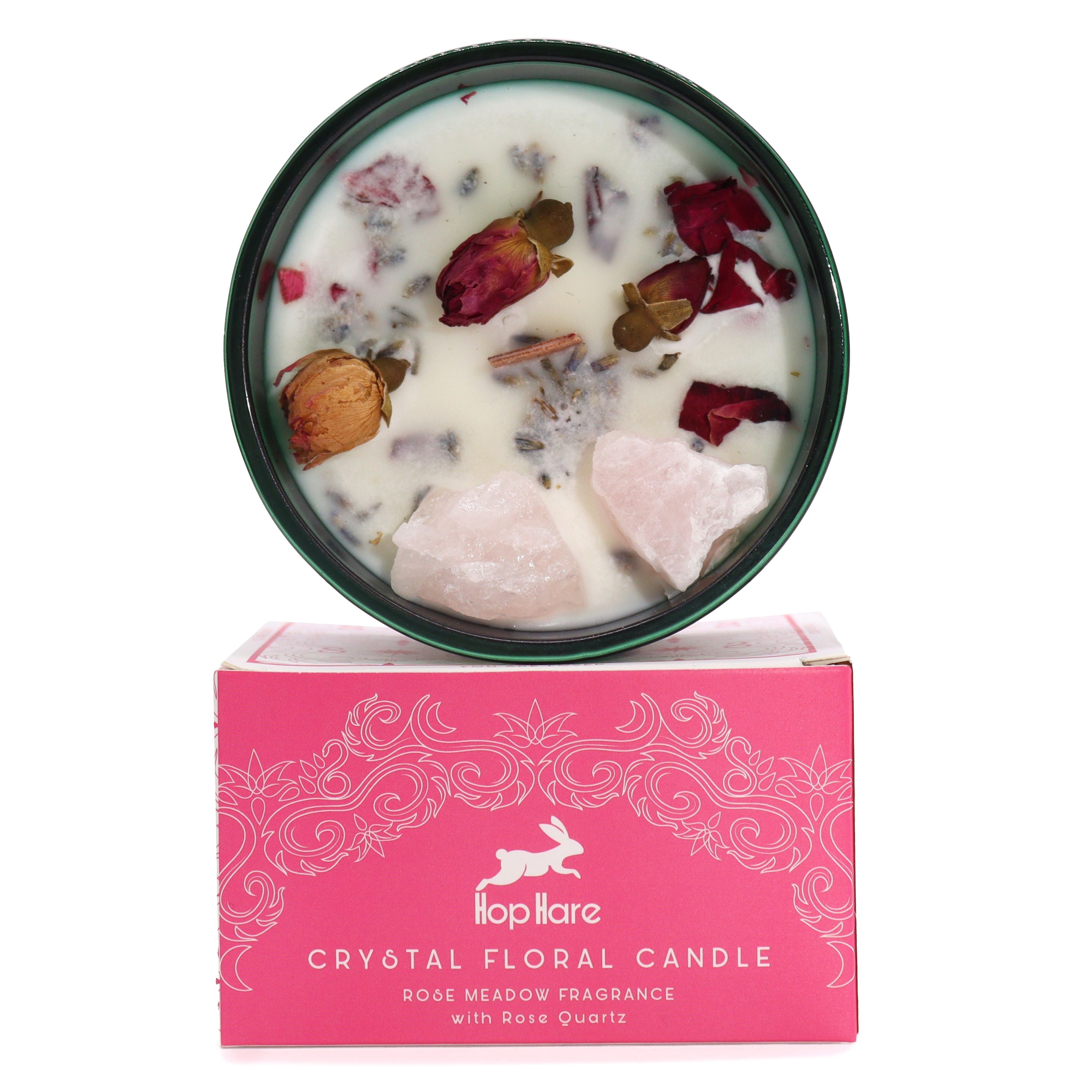 Hop Hare - Crystal Magic Kerze „The Lovers“ - Rose & Rosenquarz