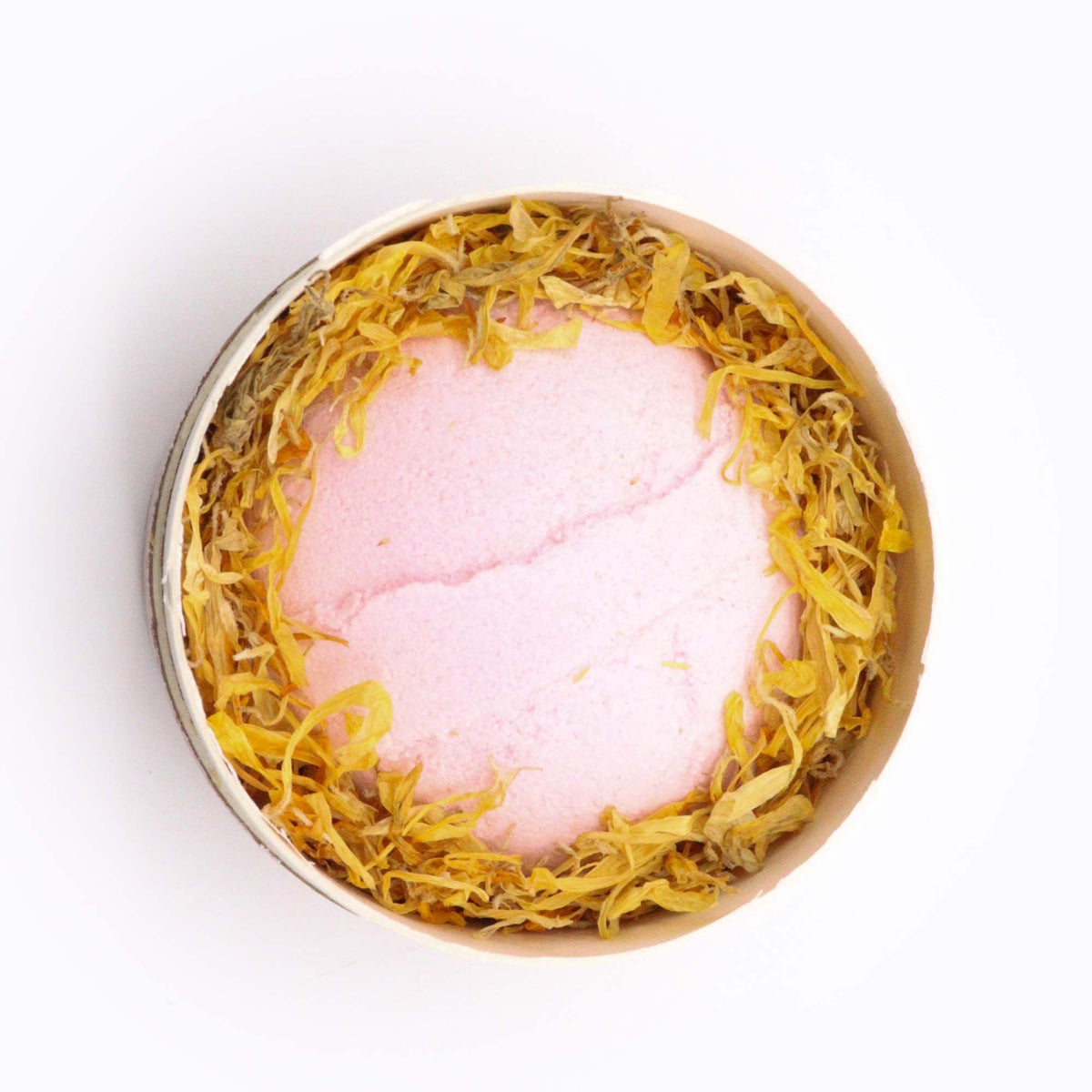 Badebombe „Blooming Pink Bliss“ mit Rose & Ringelblumen – inneres Gleichgewicht