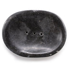 Marmor-Seifenschale – klassisch oval in elegantem Schwarz