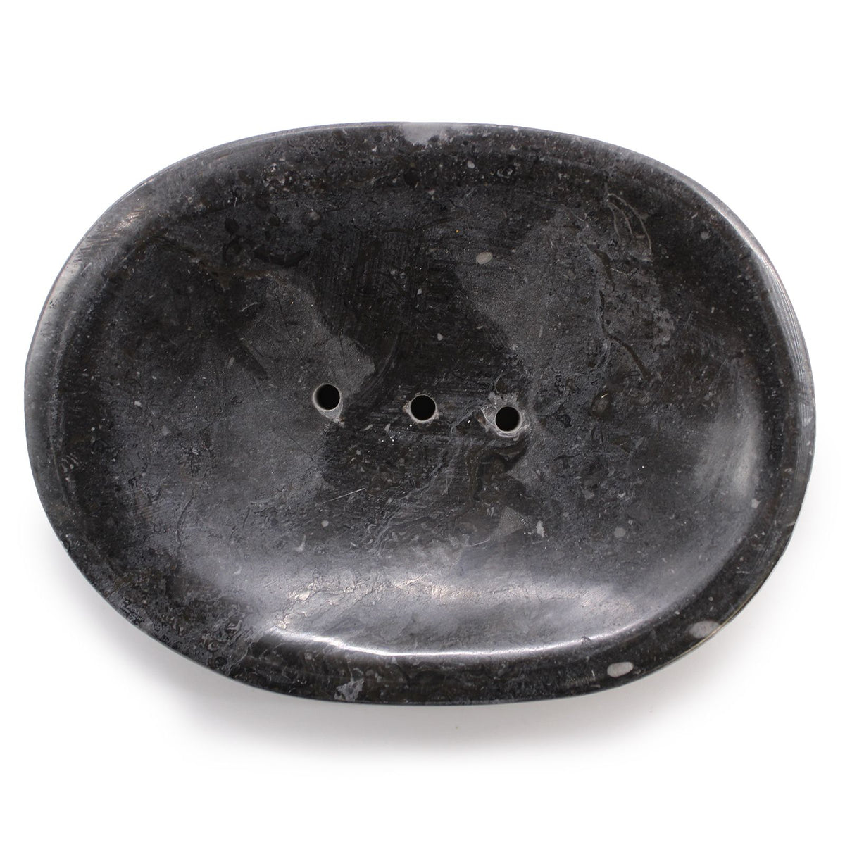 Marmor-Seifenschale – klassisch oval in elegantem Schwarz