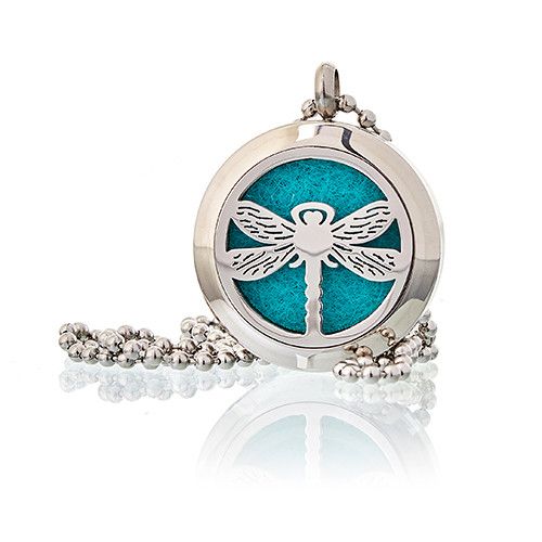 Aromatherapie Diffuser Halskette für ätherische Öle – Libelle, 25 mm