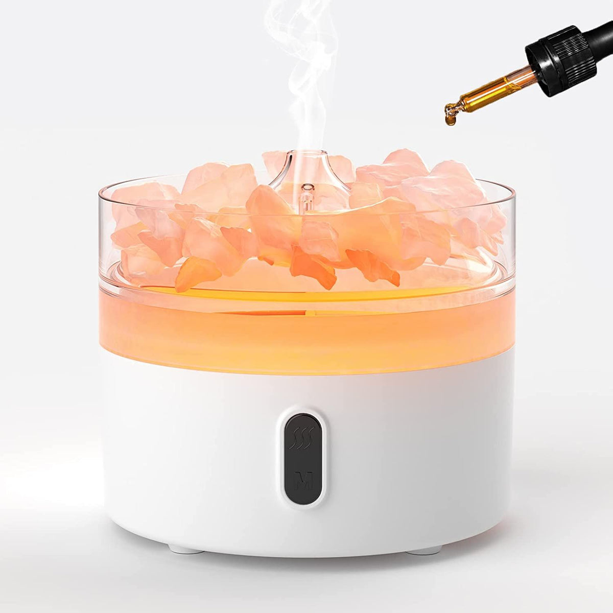 Himalaya-Salz Aromadiffuser mit Flammeneffekt und Timer