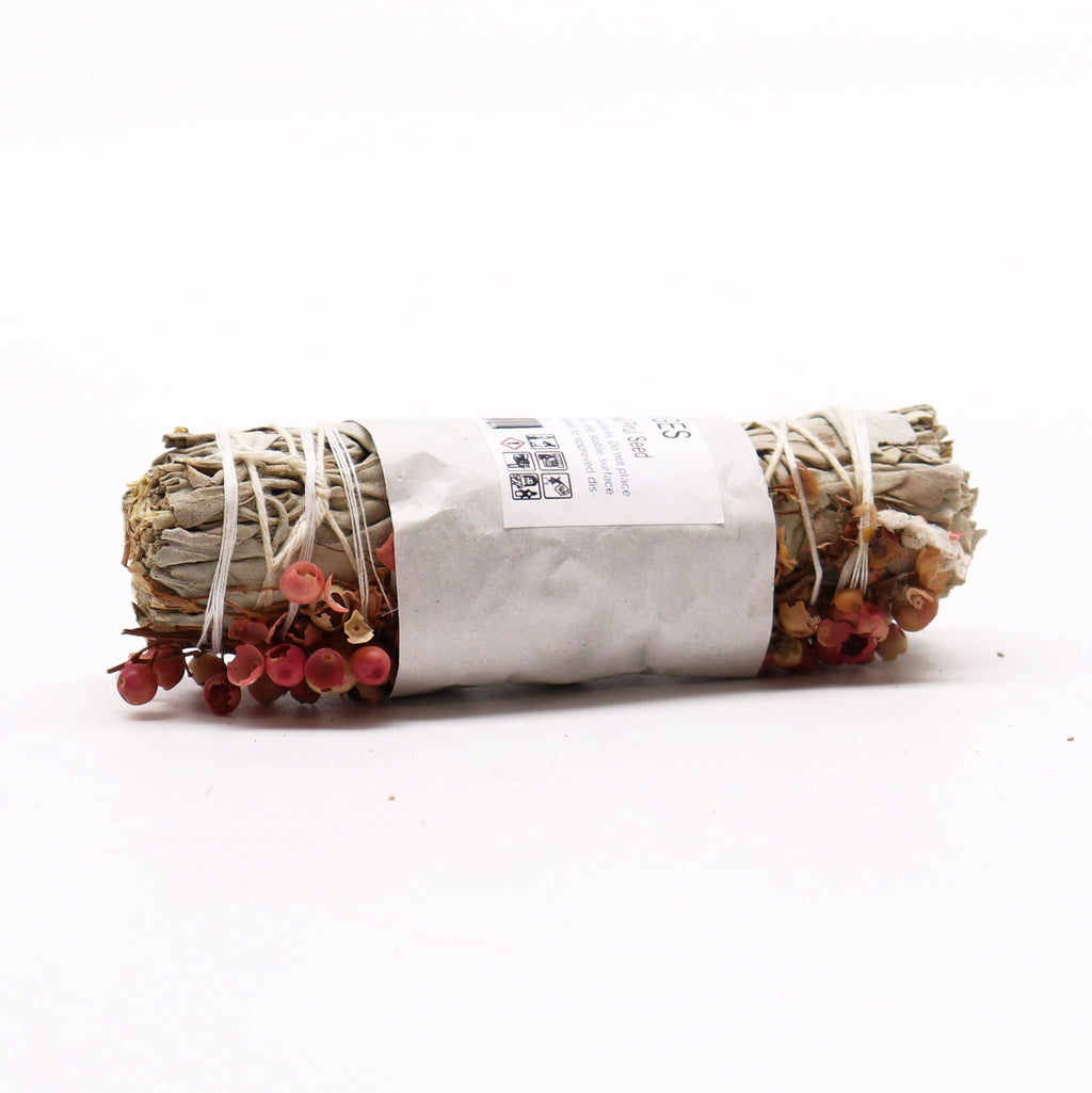 Räucherbündel - Weißer Salbei & Pirul-Samen 10 cm