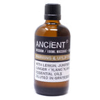 Massage- & Badeöl Warm & Uplifting mit Zitrone, Wacholder, Ingwer & Ylang Ylang – wärmend & belebend