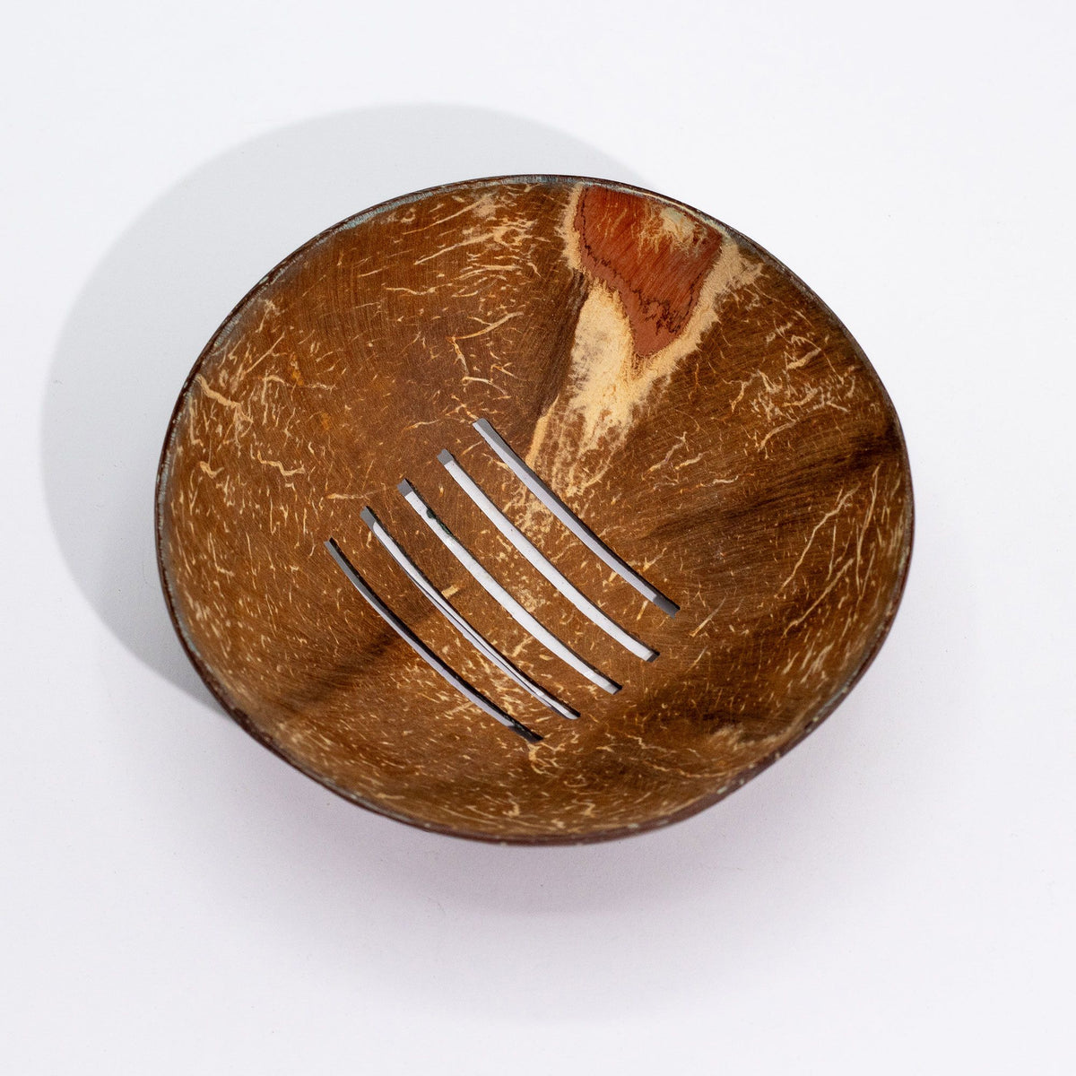 Kokosnuss-Seifenschale – rund, handgemacht & natürlich, 11 cm