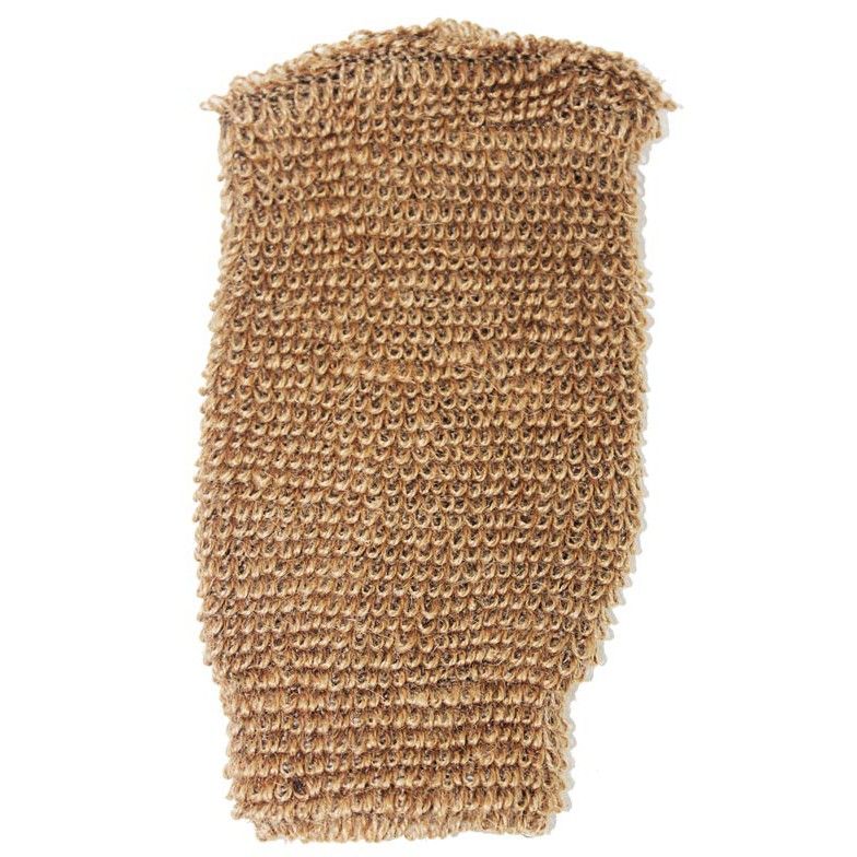 Jute Peelinghandschuh, Braun