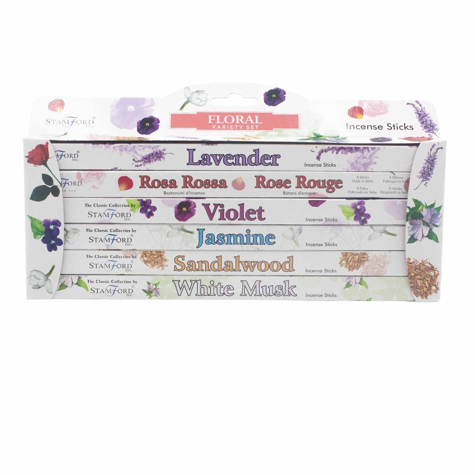 Stamford Räucherstäbchen Geschenkset Floral – 6 Duftsorten