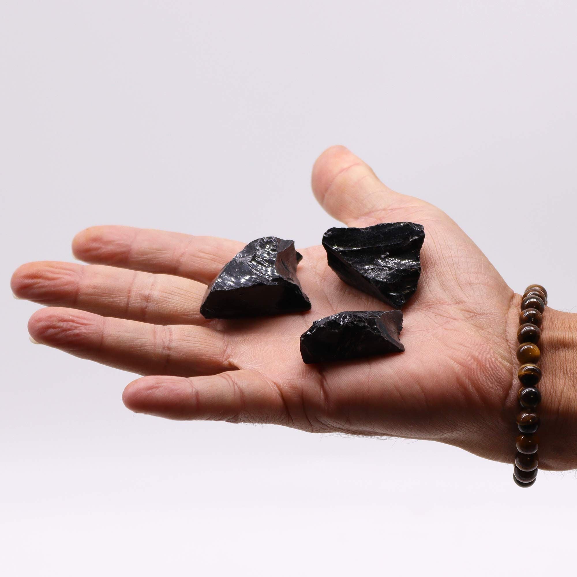 Schwarzer Obsidian - Rohsteine - Schutz & Abgrenzung