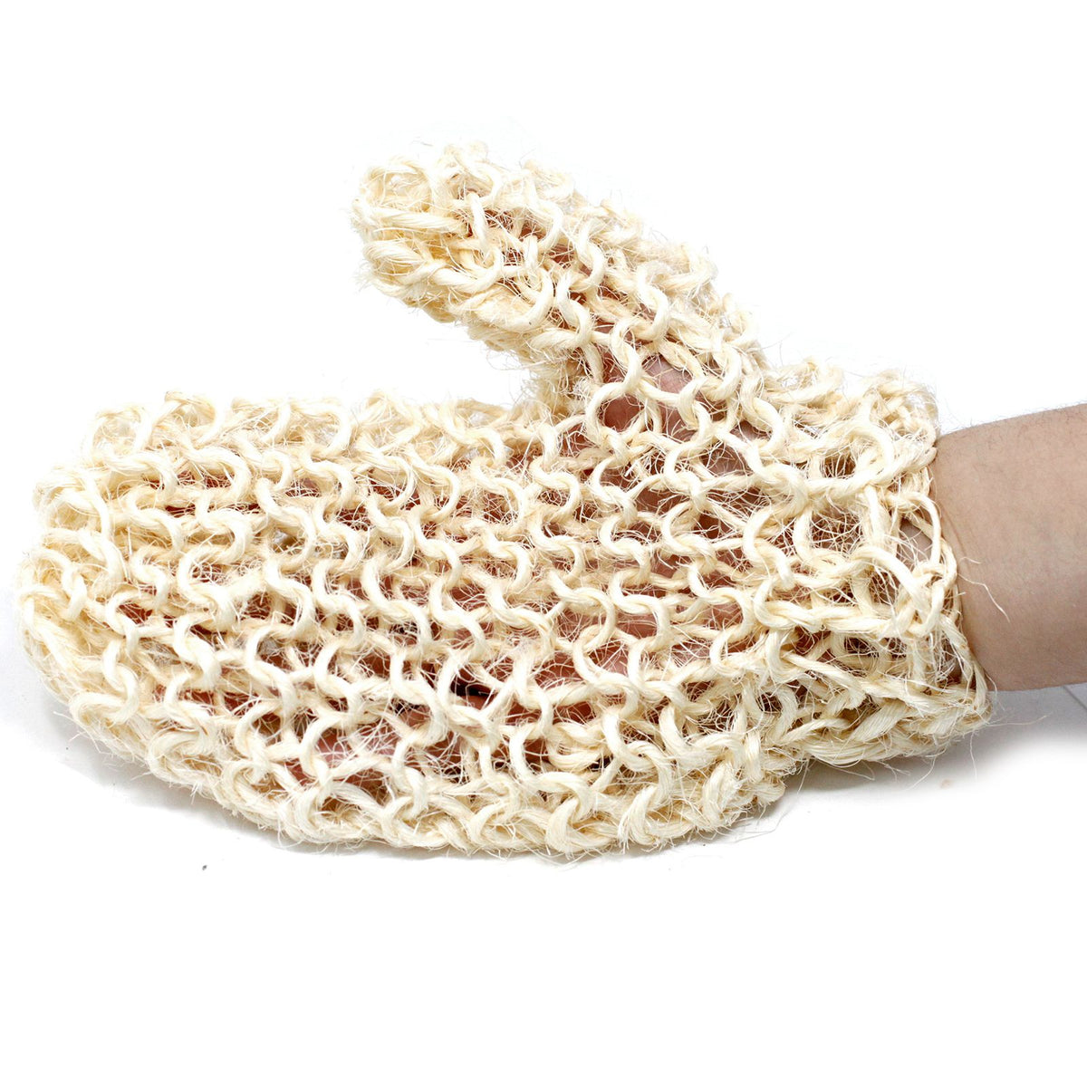 Sisal Peelinghandschuh aus Sisal & Baumwolle