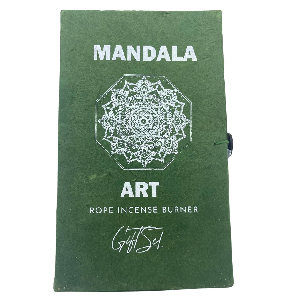 Räucherseil-Set Mandala – mit silberfarbenem Halter