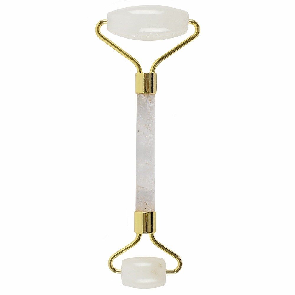 Gesichtsroller aus Bergkristall – doppelseitiger Edelsteinroller
