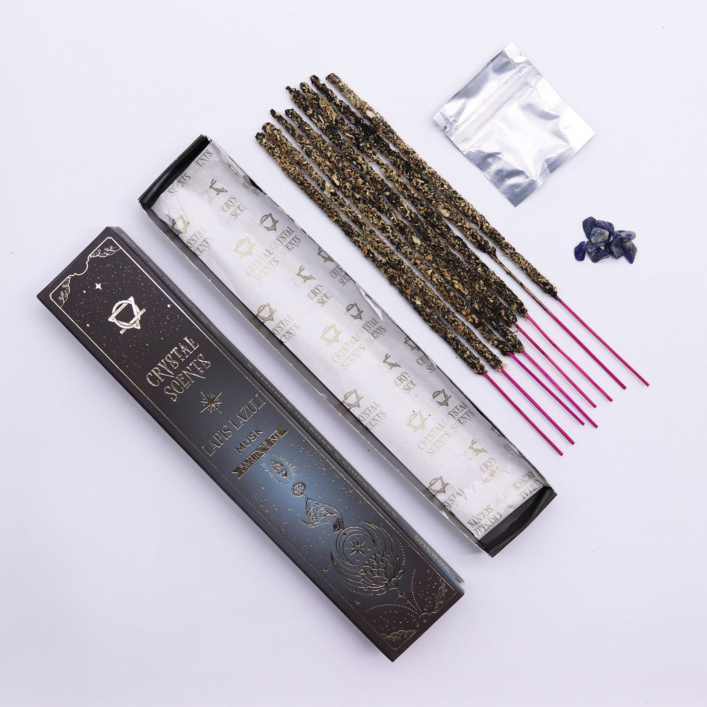 Crystal Scents Räucherstäbchen mit Lapislazuli – Moschus