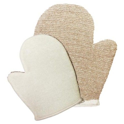 Jute Peelinghandschuh, Braun