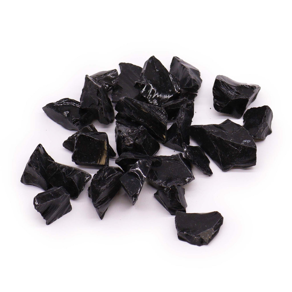 Schwarzer Obsidian - Rohsteine - Schutz & Abgrenzung