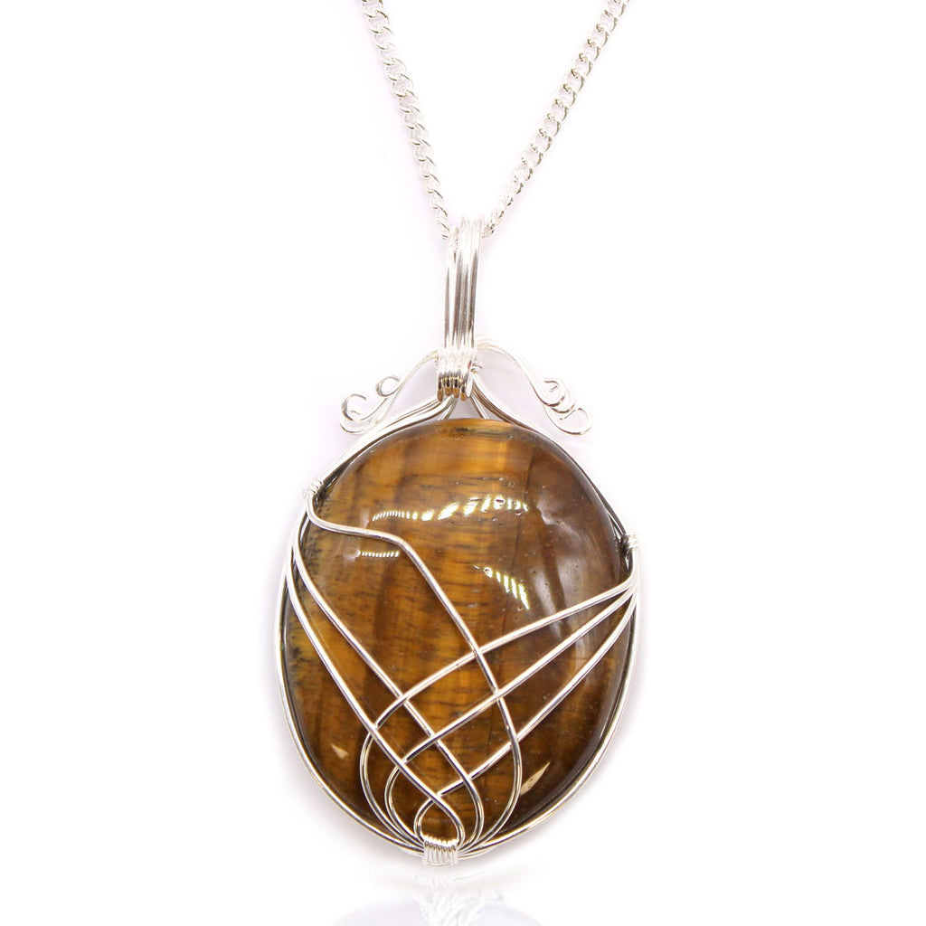 Edelsteinhalskette Swirl – Tigerauge