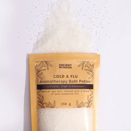 Aromatherapie Badesalz „Colds & Flu“ – Eukalyptus, Ingwer & Schwarzer Pfeffer