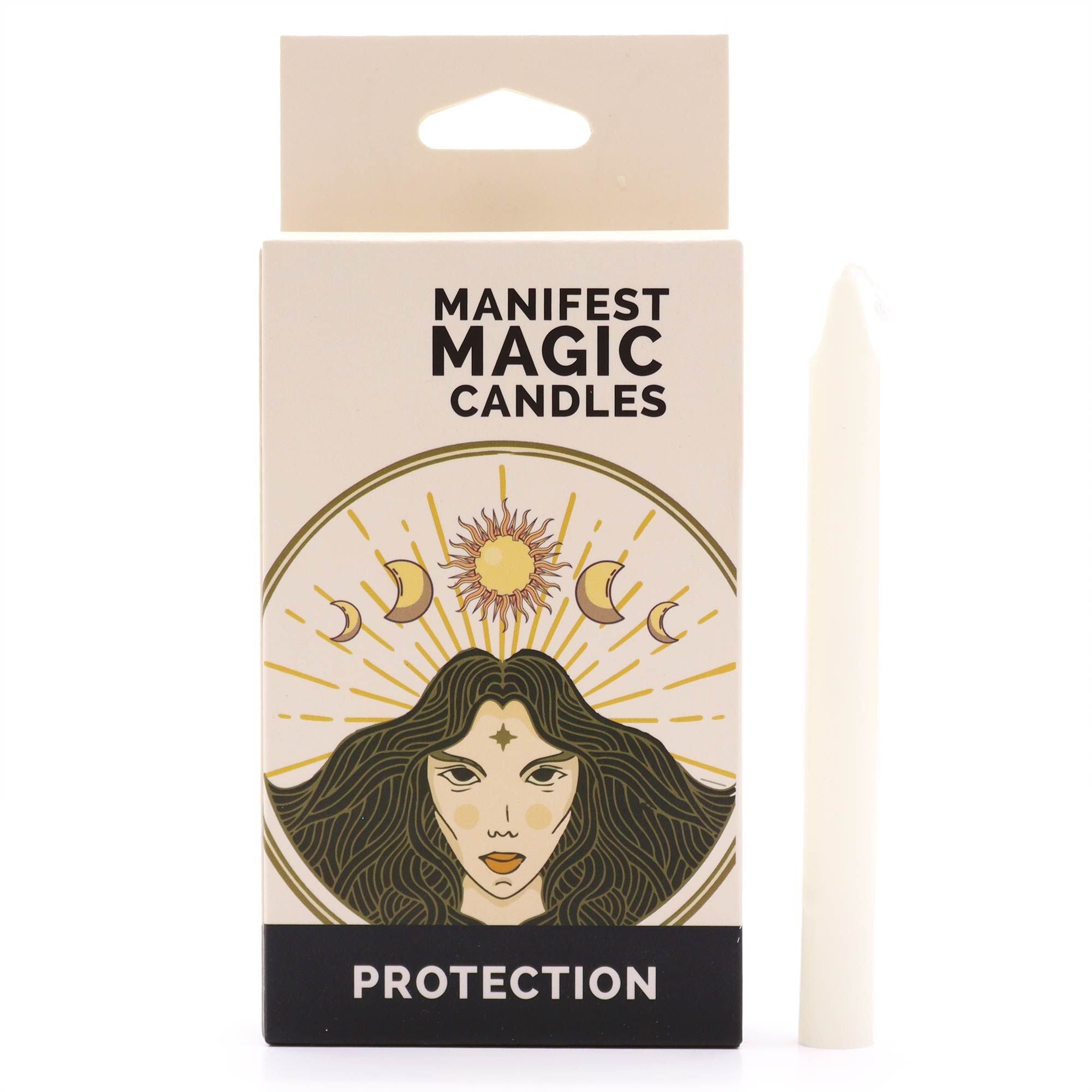 Manifest Magic Kerzen – Schutz, Cremeweiß