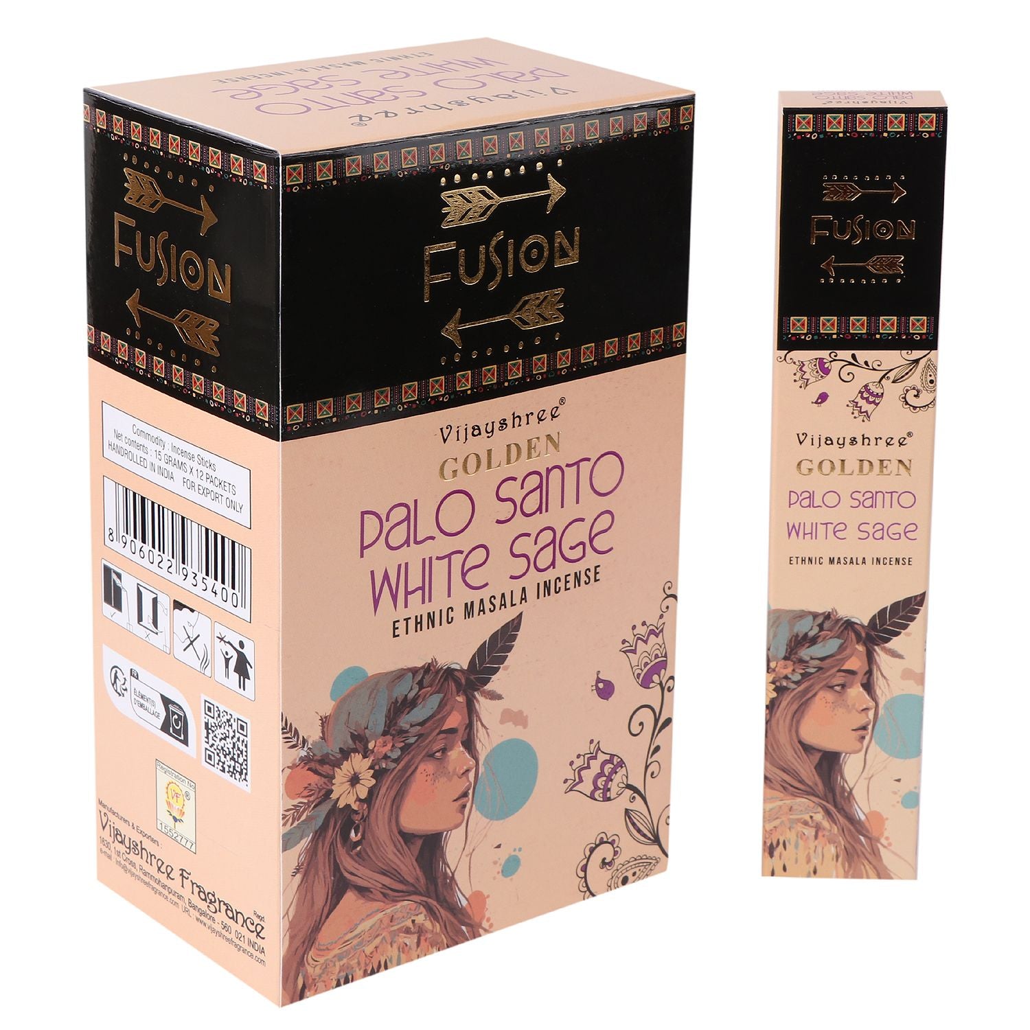 Golden Palo Santo Räucherstäbchen & Weißer Salbei