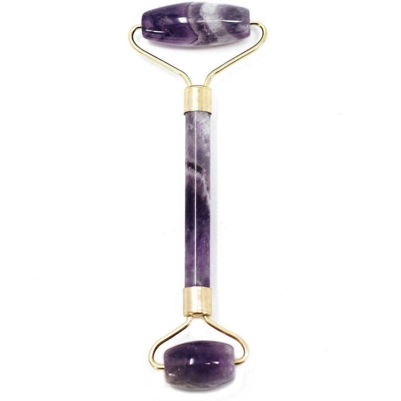 Gesichtsroller aus Amethyst – doppelseitiger Edelsteinroller für Gesichtsmassage