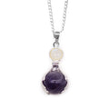 Edelsteinhalskette Heilende Hände – Amethyst