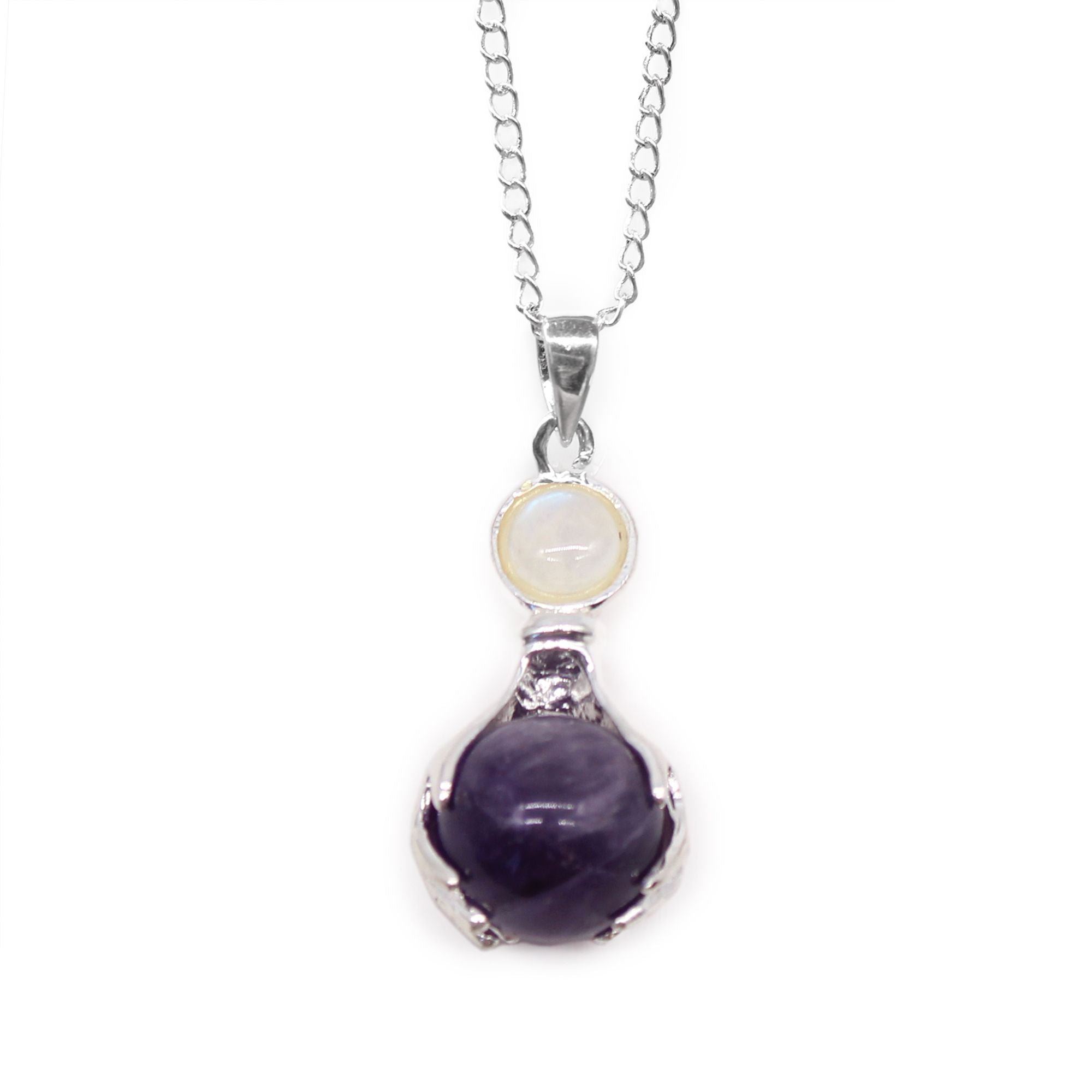 Edelsteinhalskette Heilende Hände – Amethyst