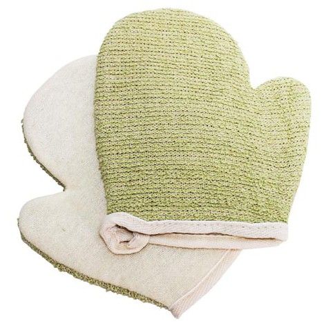 Jute Peelinghandschuh – doppelseitiger Jute-Mix