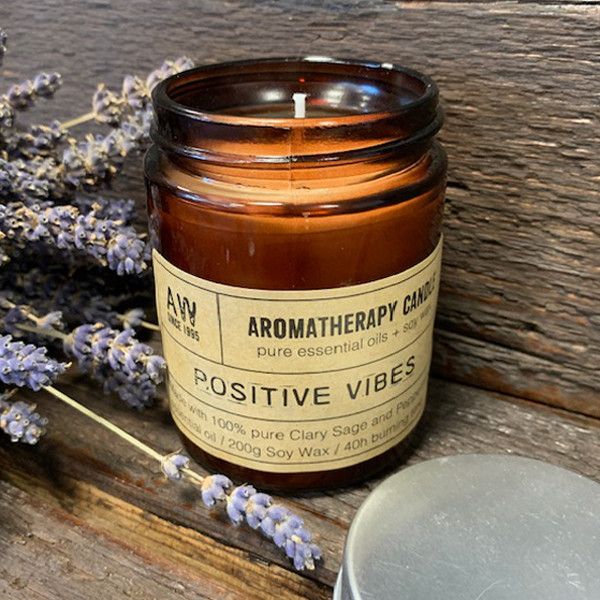 Aromatherapiekerze Positive Vibes - Muskatellersalbei & Pfefferminze