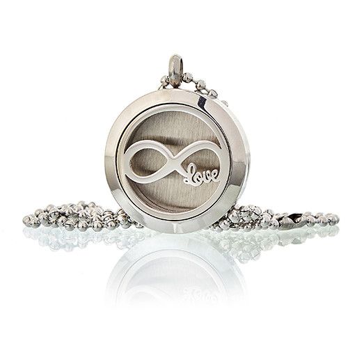 Aromatherapie Diffuser Halskette für ätherische Öle – Infinity Love, 25 mm