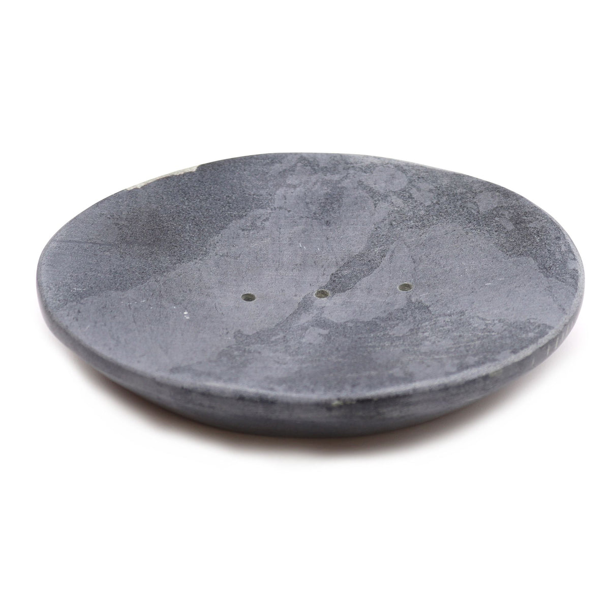 Speckstein-Seifenschale – klassisch oval in natürlichem Grau