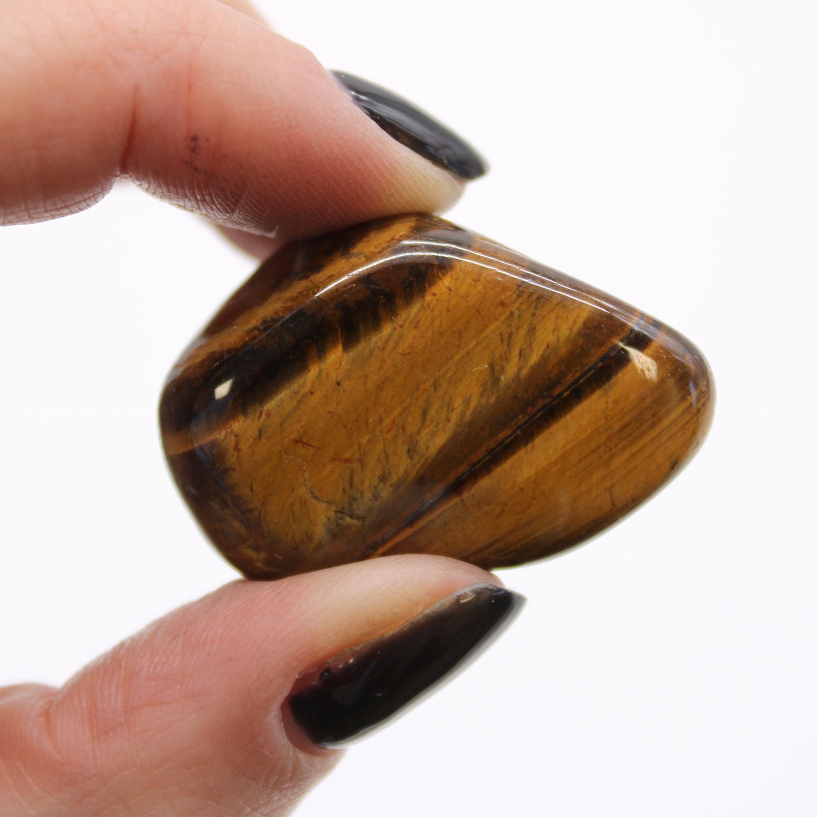 Tigerauge - Gold - 12 mittlere afrikanische Trommelsteine