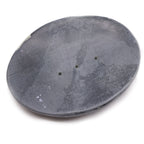 Speckstein-Seifenschale – klassisch oval in natürlichem Grau