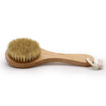 Körperbürste mit Wildschweinborsten, kurzer Holzgriff