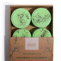 Aromatherapie Zen Duschbomben Set „Awakening“ – 4 Shower Steamer für Wachheit & einen aktiven Start