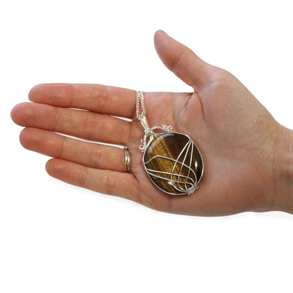 Edelsteinhalskette Swirl – Tigerauge