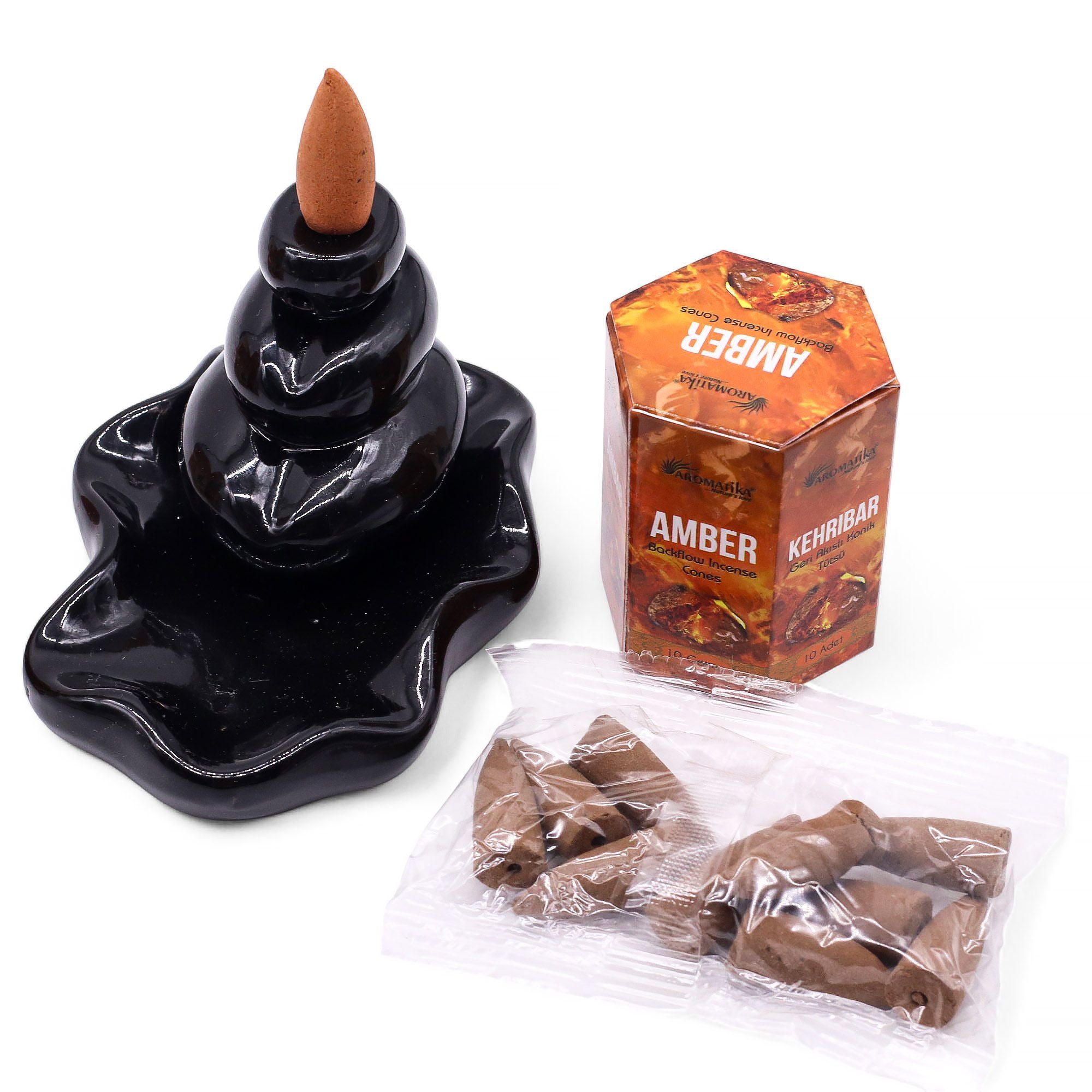 Masala Backflow Räucherkegel  - Amber