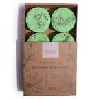 Aromatherapie Zen Duschbomben Set „Awakening“ – 4 Shower Steamer für Wachheit & einen aktiven Start