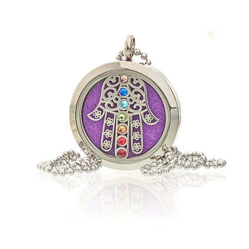 Aromatherapie Diffuser Halskette für ätherische Öle – Hamsa Chakra, 30 mm