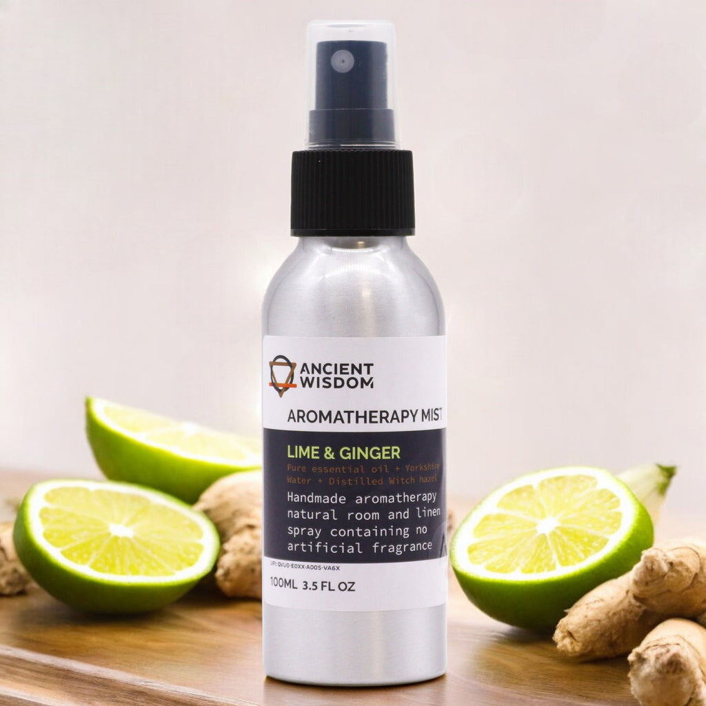 Raumspray ätherische Öle · Limette & Ingwer · Klar & ausgleichend