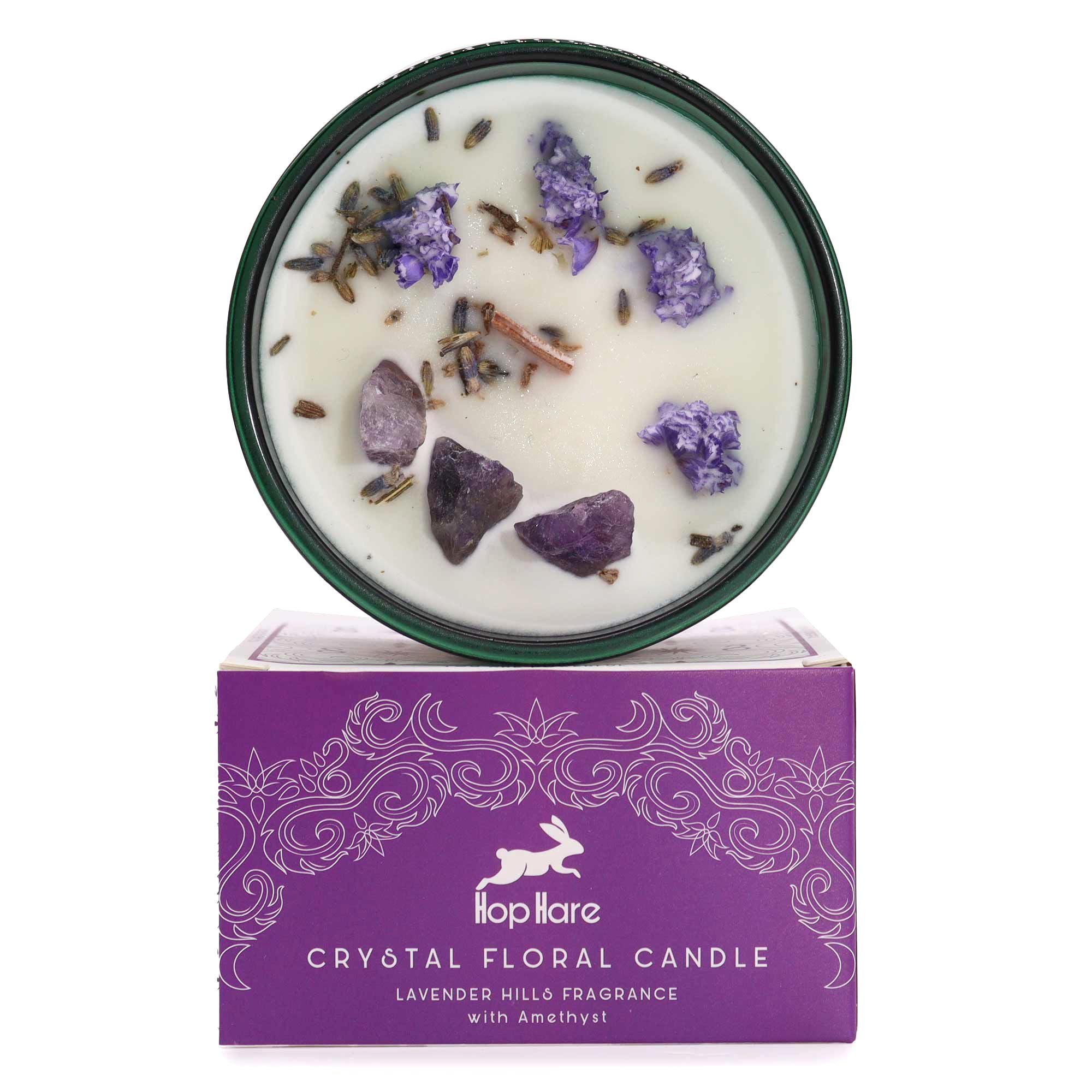 Hop Hare - Crystal Magic Kerze „The Moon“ - Lavendel & Amethyst