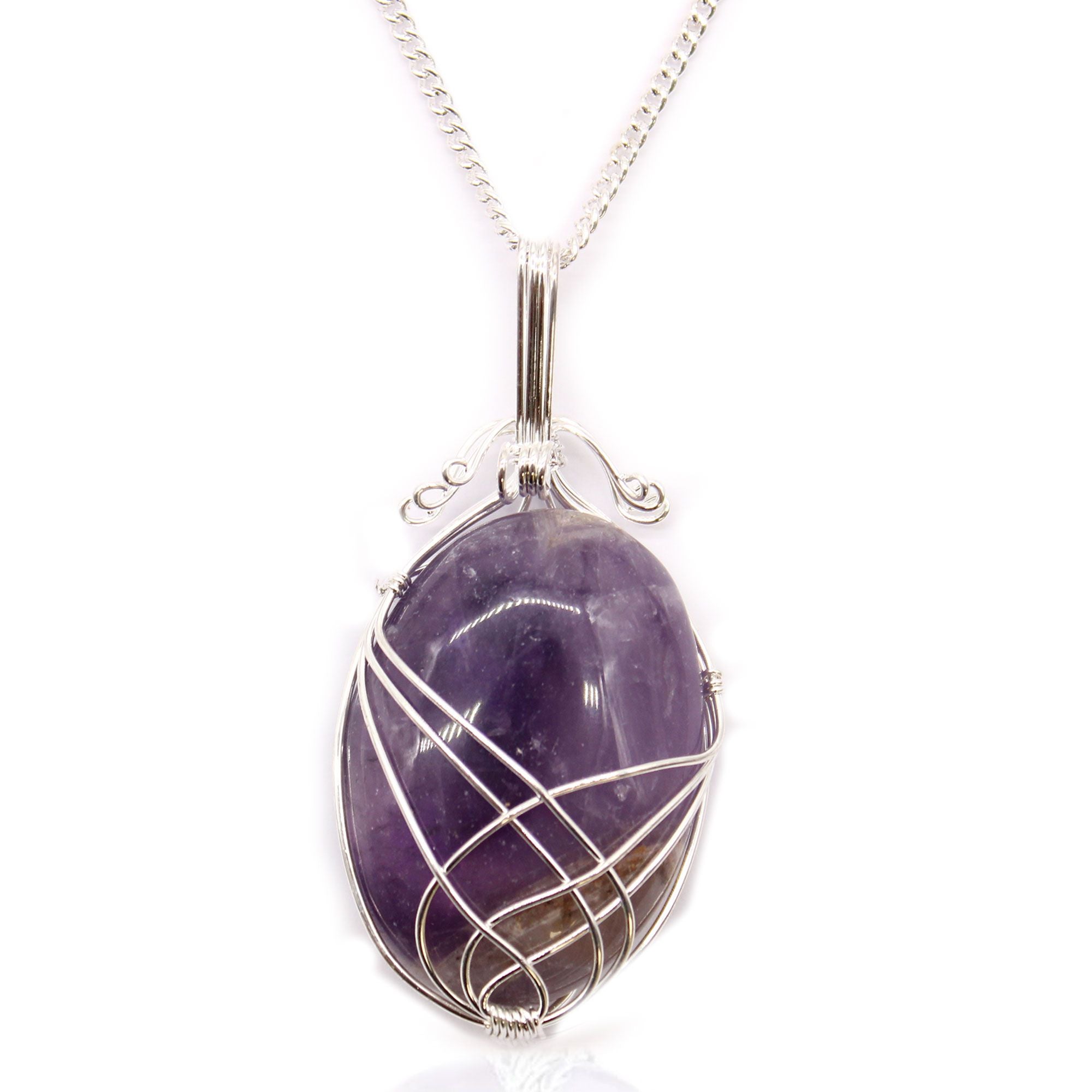 Edelsteinhalskette Swirl – Amethyst