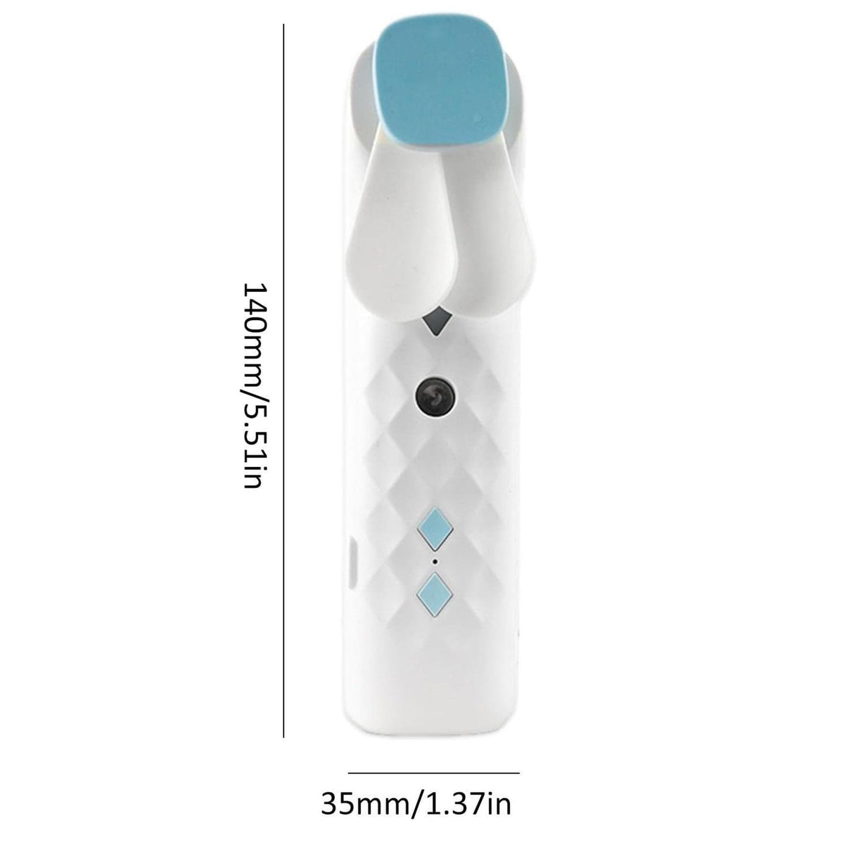 Nano Mist 2-in-1 Gesichtssprüher & Mini-Ventilator – USB-aufladbar, Weiß
