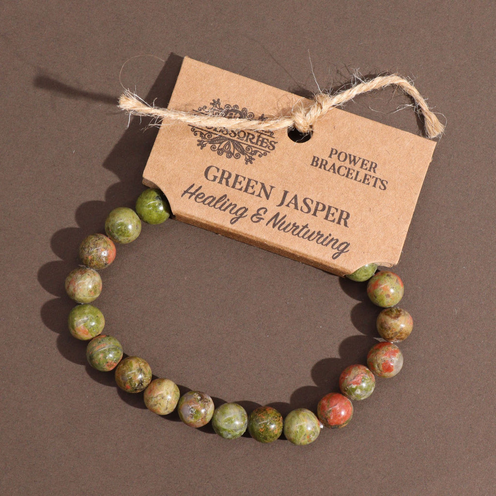 Kraftarmband – Grüner Jaspis