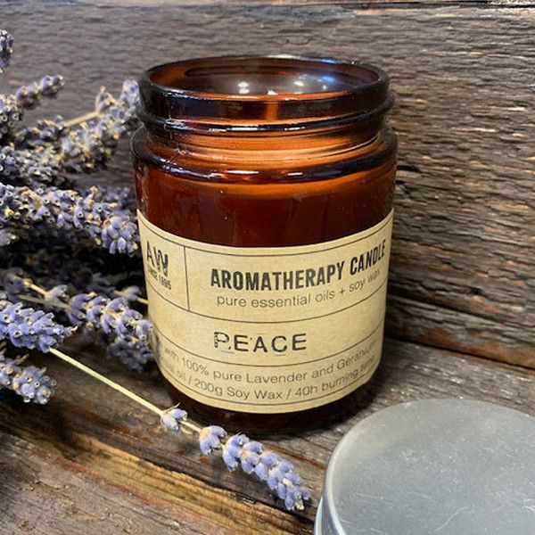 Aromatherapiekerze Peace - Lavendel & Geranie