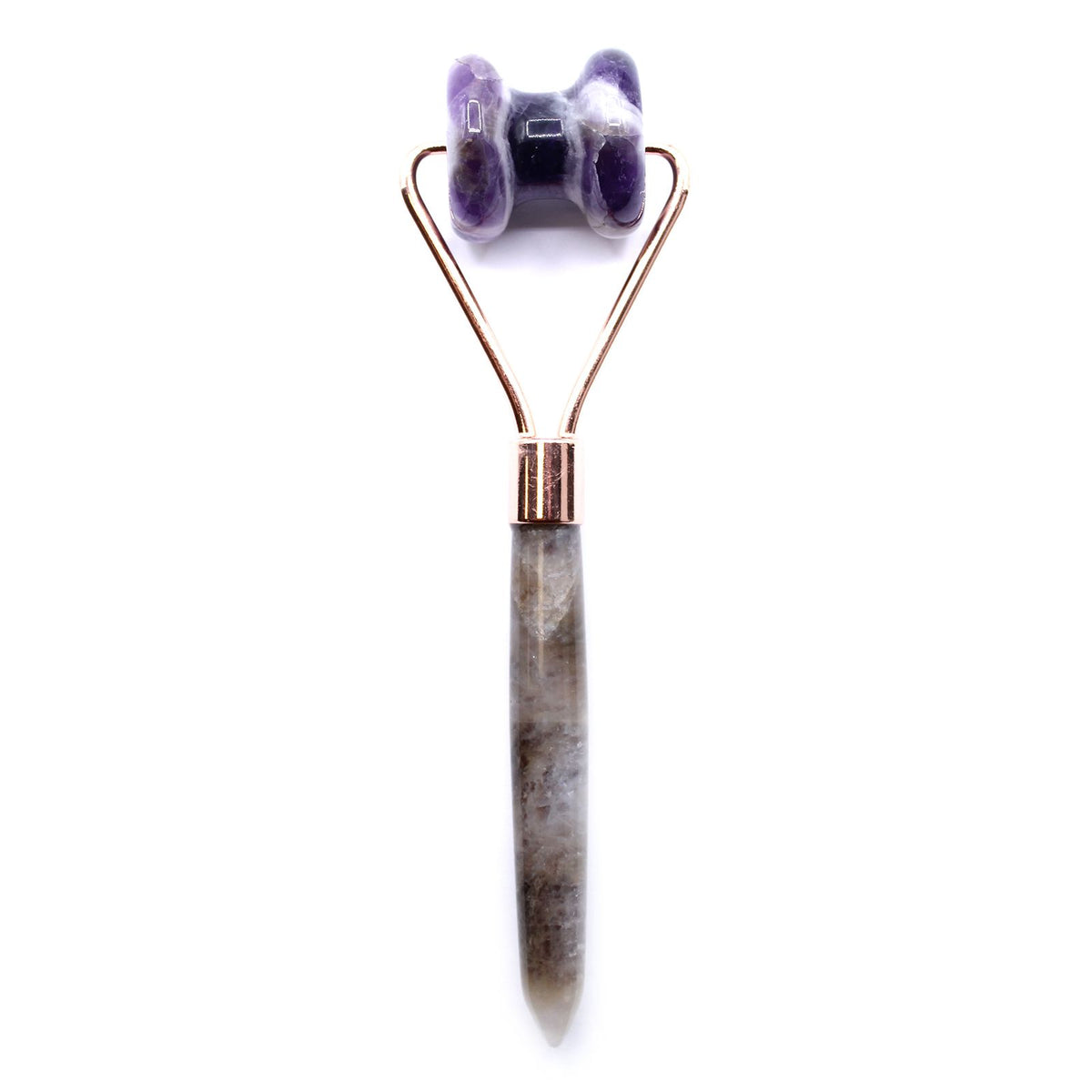 Kinnroller aus Amethyst – Edelsteinroller für Gesichtsmassage