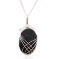 Edelsteinhalskette Swirl – Schwarzer Onyx