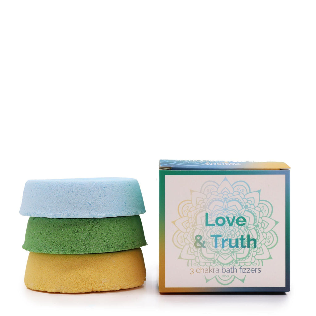 Chakra Badefizzer - Aromatherapie - Kleines Set für Liebe & Wahrheit