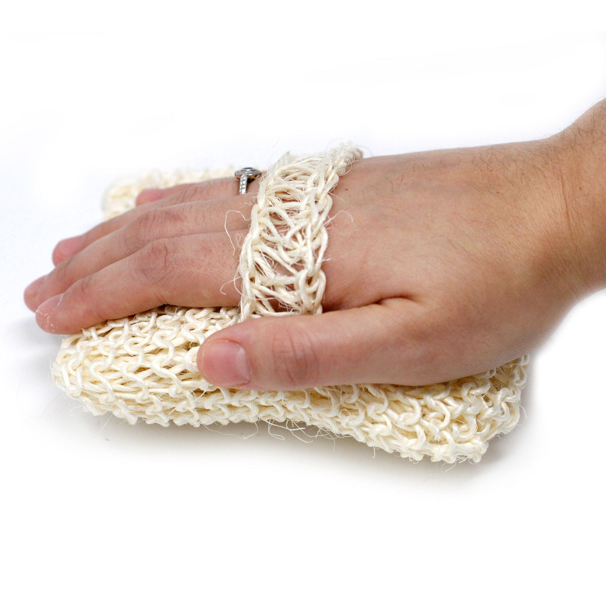 Sisal Peelingschwamm aus Sisal & Baumwolle, extra stark